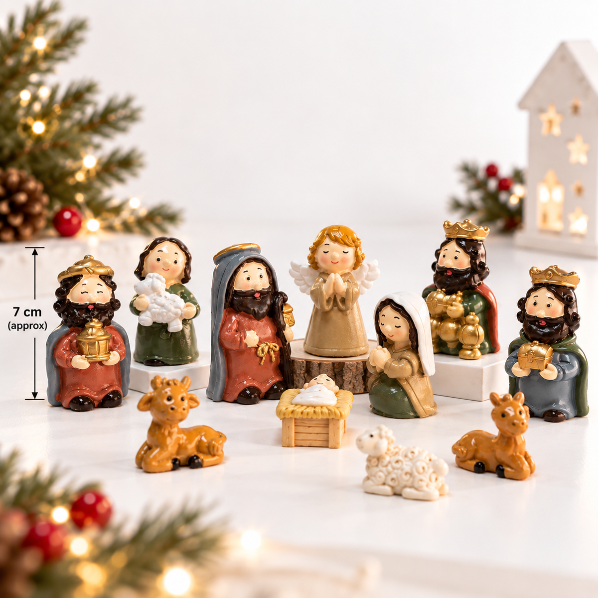 Little Nativity Set - Colourful (11 Pieces)