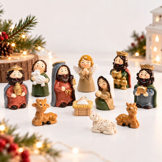 Little Nativity Set - Colourful (11 Pieces)