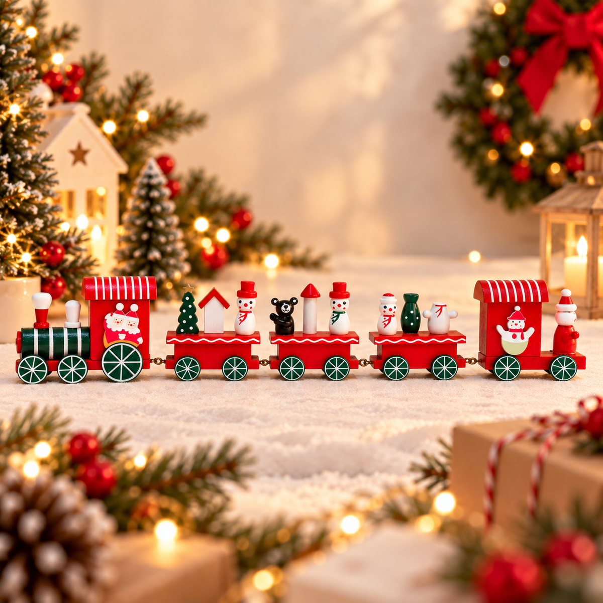Classic Red Christmas Train (5-Piece)